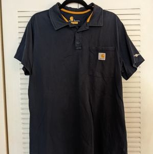 Carhartt Force Delmont Pocket Dark Blue Polo